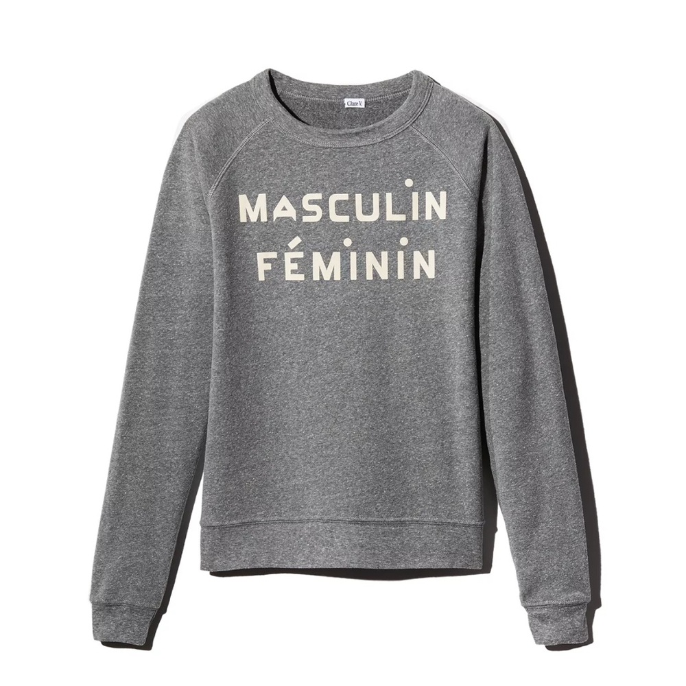 Clare V. Masculin Feminin Sweatshirt Size L